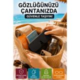 Siyah Katlanabilir Silikon Gözlük Kılıfı Suya Dayanıklı Esnek Koruyucu Güneş Ve Numaralı Gözlük Kılıfı