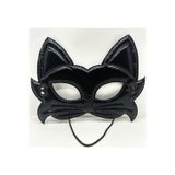 Siyah Kedi Maskesi 19x15 cm – Eva Kumaş, Maskeli Balo ve Parti Aksesuarı