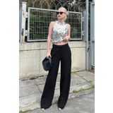 Siyah Kemerli Bol Paça Pantolon MG1992