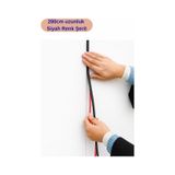 Siyah Kendinden Yapışkanlı 1 Adet 0.8Mm X 280Cm Duvar, Mobilya Kenar Dekoratif Koruma Şerit Çıta