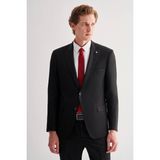 Siyah Kılıç Yaka Tam Astar 6 Drop Slim Fit Takım Elbise 1001255157