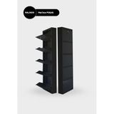 Siyah Kilitli Metal Ayakkabilik Mac5 - 5 Kapakli - 50X15x169 H