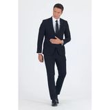 Siyah Kırlangıç Yaka 6 Drop Slim Fit Tam Astar Esnek Takım Elbise 1001250011