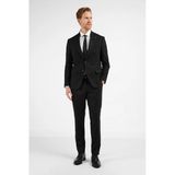 Siyah Kırlangıç Yaka 6 Drop Slim Fit Tam Astar Esnek Takım Elbise 1001255162