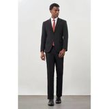 Siyah Kırlangıç Yaka 6 Drop Slim Fit Tam Astar Yünlü Takım Elbise 1001245179