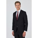 Siyah Kırlangıç Yaka Astarlı Çift Yırtmaç Esnek 6 Drop Slim Fit Classic Takım Elbise 1001250162 - 56