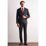 Siyah Kırlangıç Yaka Çizgili Desen Kruvaze Esnek 6 Drop Slim Fit Classic Takım Elbise 1001255165