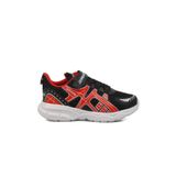Siyah Kırmızı Cırtlı Fileli Hafif Unisex Çocuk Spor Ayakkabı Ruffon F