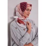 Siyah-Kırmızı Etnik Desen Pamuk Eşarp