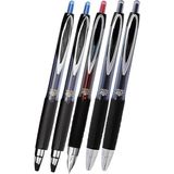 Siyah Kırmızı Pilot Kalem 5 Adet Uniball Signo Micro 207 0.5 mm Roller Uç Kalem UMN-207 Inci U� - Standart