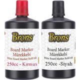 Siyah Kırmızı Yazı Tahta Kalem Mürekkebi 250ml 1 Adet Brons Tahta Kalemi Mürekkebi Kolay Silinebilir 250gr Okul Sınıf