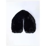 Siyah Kısa Peluş Atkı