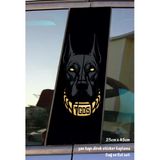 Siyah Köpek Oto Folyo Kaplama - Yan Kapı Sticker - 2Adet Set Tuning Modifiye Yapıştırma
