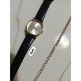 Siyah Kordon Retro Still Marka Model Vintage Oval Gold Kasa Kadın Kol Saati 0021 - 20 cm