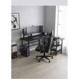Siyah Köşe Oyuncu Çalışma Masası. Gaming Masa 8001 Çam