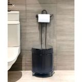 Siyah Kovalı Tuvalet Kağıtlığı, Çöp Kovalı Tuvalet Kağıdı, Banyo Çöp Kovası, Tuvalet Kağıtlığı