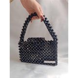 Siyah Kristal Boncuk Çanta - çeşitli - --