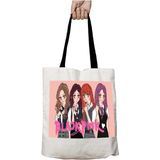 Siyah Kulplu Black Pink Blackpink Grup Müzik Yıkanabilir Okul Omuz Çanta