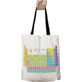 Siyah Kulplu Periodic Table Periyodik Tablo Element Kimya Yıkanabilir Okul Omuz Çanta