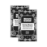 Siyah Kumaş Boyası Toz 12 Gr 2 Adet Nova Color Toz Kumaş Boyası Siyah Kot Pantalon Gömlek Tişört Tekstil Kumaş Boyası 2 Adet