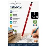 Siyah Kurşun Kalem Mercanlı 1 Adet Faber Castell Mercanlı Kurşun Tahta Kalem Hb Orta Dereceli Öğrenci Kalemi Okul