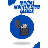 Siyah Kutulu Metal Çakmak Benzinli Hediyelik Eşya