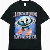 Siyah La Vacca Saturno Saturnita Komik Inek Meme Ler Lar Için Harajuku Hip Hophum