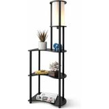 Siyah Lambader 120 cm | Modern Minimalist Dekoratif Yer Lambası | E27 LED Uyumlu | Geniş Tabanlı Salon Yatak Odası Ofis Lambası – ESTİLO DOR