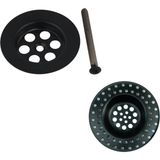 Siyah Lavabo Süzgeci ve Seyyar Süzgeç Çöp Tıkacı - 1 lt