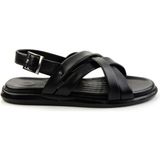 Siyah Leather Erkek Sandalet E05557240243