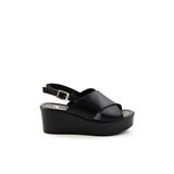 Siyah Leather Kadın Sandalet K05040030503