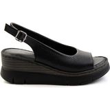 Siyah Leather Kadın Sandalet K05299112603