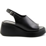 Siyah Leather Kadın Sandalet K05359032103