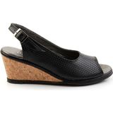 Siyah Leather Kadın Sandalet K05582040203