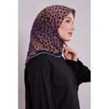 Siyah Leopar Desen Soft Eşarp