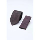 Siyah-Lila Desenli 7 Cm Kravat 1090260122