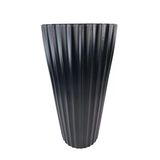 Siyah Lilyum Model Vazo Dekoratif Plastik Saksı 57Cm 9 Litre İç Hacim Estetik Ve Modern Tasarım Vitrin