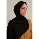 Siyah Link Desen Bambu Cotton Şal 01