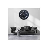 Siyah Lüks Büyük Boy 80 cm Metal Duvar Saati