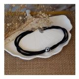 Siyah Makrome İp & Metal Boncuk Kadın Choker Kolye