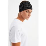 Siyah-melanj Erkek Pamuklu Penye, Kaymaz, Ultra Hafif, Spor Geniş Saç Bandı Bandana Buff