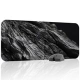 Siyah Mermer Desenli Gaming Mouse Pad Kauçuk Kaymaz Taban Mousepad (V1, 70x30 XL)