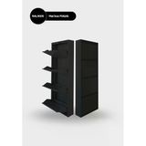 Siyah Metal Ayakkabilik Mac4 - 4 Kapakli - 50X15x136 H