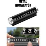 Siyah Metal Kasa Numara Çevirmeli Araç Içi Telefon Numaratör Park Numarası Parkmatik Oto Aksesur