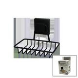 SİYAH - METAL KATI SABUNLUK KARE GÜÇLÜ YAPIŞKANLI 11X12.5X11CM (5264)