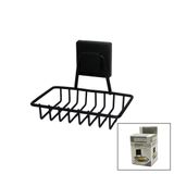 SİYAH - METAL KATI SABUNLUK KARE GÜÇLÜ YAPIŞKANLI 11X12.5X11CM GO-53-vice 00696