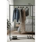 Siyah Metal Konfeksiyon Askısı - Minimalist Elbise Askılığı - Butik Tipi Askı