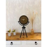 Siyah Metal Mini Tripod Spor Masa Saati 45×26 Cm