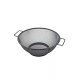 Siyah Metal Süzgeç, Paslanmaz Çelik, Çok Amaçlı Ve Dayanıklı Tasarım, Ergonomik Saplı, Makarna, Sebze Ve Meyve İçin İdeal, Kolay Temizlik, Mutfak İçin Şık Ve Pratik, 26 Cm