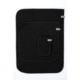 Siyah Microwell 3 Prç Set Microfiber Bulaşık Kurutma Matı 3'lü Mutfak Seti Kurulama Bezi Örtüsü